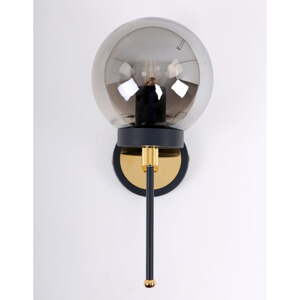 Crna/siva zidna lampa ø 15 cm Tokyo – Squid Lighting