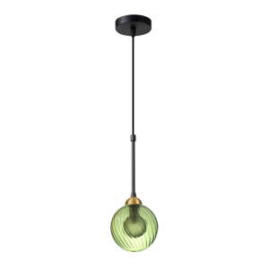 Zelena viseća svjetiljka sa staklenim sjenilom ø 12 cm Twister – Squid Lighting