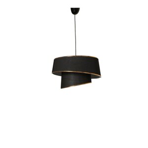 Crna/u zlatnoj boji viseća svjetiljka s tekstilnim sjenilom ø 32 cm Barette – Opviq lights