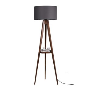Crna/smeđa stojeća svjetiljka s tekstilnim sjenilom (visina 176 cm) Sehbalı Tripod – Opviq lights