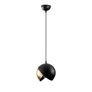 Crna/u zlatnoj boji viseća svjetiljka s metalnim sjenilom ø 20 cm Berceste – Opviq lights