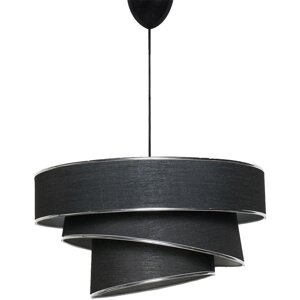 Crna/u srebrnoj boji viseća svjetiljka s tekstilnim sjenilom ø 40 cm Couper – Opviq lights