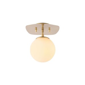 Stropna svjetiljka u zlatnoj boji sa staklenim sjenilom 20x25 cm Well – Opviq lights