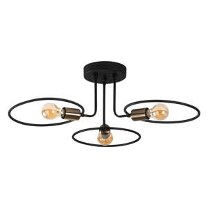 Crna stropna svjetiljka Circle – Opviq lights