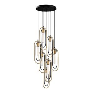 Crna/u zlatnoj boji viseća svjetiljka ø 48 cm Cerco – Opviq lights