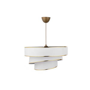 Bijela/u zlatnoj boji viseća svjetiljka s tekstilnim sjenilom ø 40 cm Couper – Opviq lights