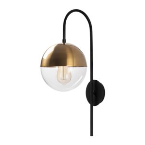 Crna/u zlatnoj boji zidna lampa ø 20 cm Bastos – Opviq lights