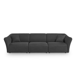 Tamno siva sofa od bouclé tkanine 292 cm Tokyo – Cosmopolitan Design
