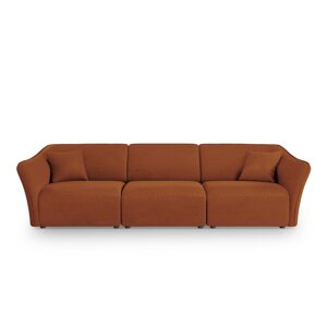 Ciglasta sofa od bouclé tkanine 292 cm Tokyo – Cosmopolitan Design