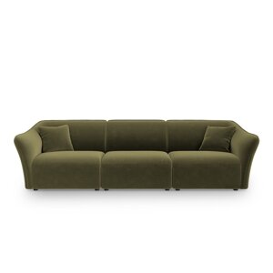 Zelena baršunasta sofa 292 cm Tokyo – Cosmopolitan Design