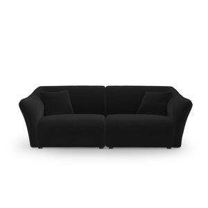 Crna baršunasta sofa 206 cm Tokyo – Cosmopolitan Design