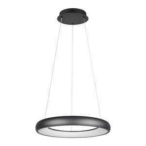 Mat crna LED viseća svjetiljka s mogućnosti zatamnjivanja s metalnim sjenilom ø 62 cm Cardona – Trio
