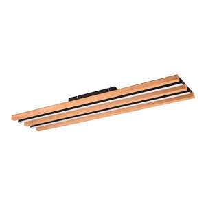 Crna/u prirodnoj boji LED stropna svjetiljka s mogućnosti zatamnjivanja 6x80 cm Fontana – Trio