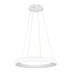 Bijela LED viseća svjetiljka s mogućnosti zatamnjivanja s metalnim sjenilom ø 75 cm Cardona – Trio