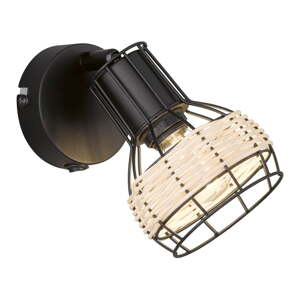 Crna zidna lampa Straw – Fischer & Honsel