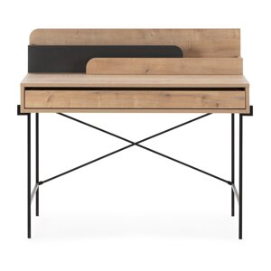 Uredski radni stol od punog hrasta 60x113 cm Lila – Marckeric