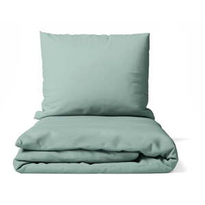 Zelena posteljina za bračni krevet/za produženi krevet od mikrosatena 200x220 cm Basic – Bonami Essentials