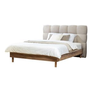 Svijetlo sivi tapecirani bračni krevet s podnicom 160x200 cm Kumo – Bobochic Paris