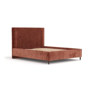 Ciglasti tapecirani bračni krevet s prostorom za odlaganje s podnicom 160x200 cm Etero – Maison de Rêve