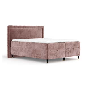 Ružičasti boxspring krevet s prostorom za pohranu 180x200 cm Voyage – Maison de Rêve