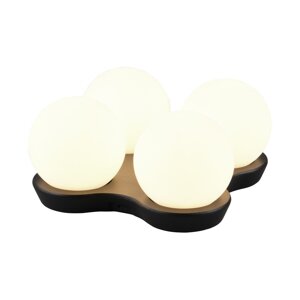 Crno-bijela LED stolna lampa (visina 9 cm) Lorna – Trio