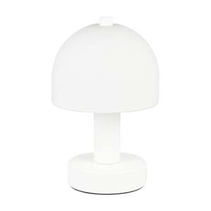 Bijela stolna lampa sa staklenim sjenilom (visina 19 cm) Glenn – Trio