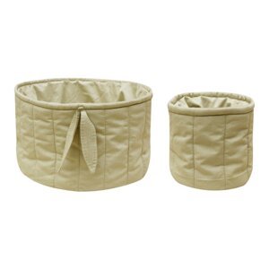 Svijetlo zelene tekstilne dječje kutije za pohranu u setu 2 kom ø 30x20 cm Bambie Olive – Lorena Canals