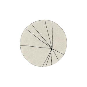 Krem periv/ručno rađen pamučan okrugao tepih ø 160 cm Trace Beige – Lorena Canals