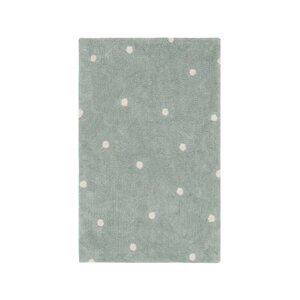 Mentol zeleni periv/ručno rađen pamučan dječji tepih 100x150 cm Mini Dot Blue Sage – Lorena Canals