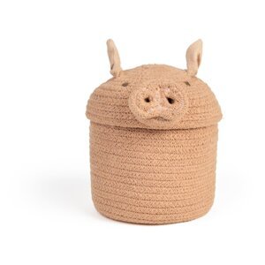 Svijetlo ružičasta tekstilna dječja kutija za pohranu ø 17x15 cm Mini Peggy the Pig – Lorena Canals