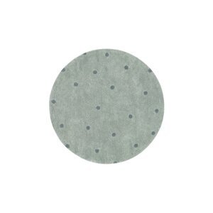 Svijetlo zeleni periv/ručno rađen pamučan dječji tepih ø140 cm Round Dot Blue Sage – Lorena Canals