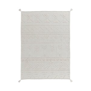 Bijeli periv/ručno rađen pamučan tepih 170x240 cm Tribu Natural – Lorena Canals