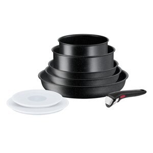 Aluminijski set lonaca 8 kom INGENIO Black stone L3998802 – Tefal