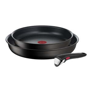 Aluminijske tave u setu 2 kom s neprijanjajućom površinom/s uklonjivom ručkom ø 28 cm INGENIO Eco Resis L3979102 – Tefal