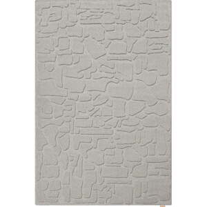 Sivi vunen tepih 133x190 cm Morphic Dunes – Agnella