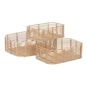Pletene košare u setu 3 kom 40x30x13 cm – Ixia