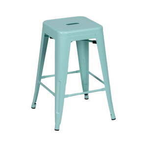 Tirkizne metalne barske stolice u setu 2 kom (visine sjedala 61 cm) – Ixia