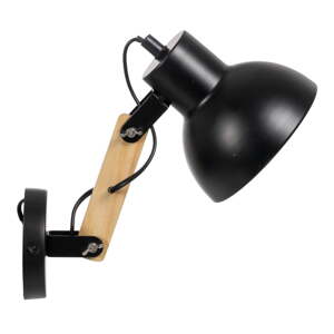 Crna/u prirodnoj boji zidna lampa – Ixia