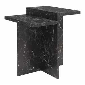 Crni stolić za kavu u mramornom dekoru 56x56 cm Brielle – CosmoLiving by Cosmopolitan