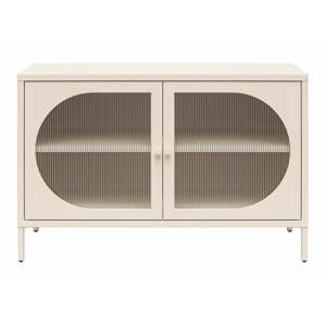 Krem metalna vitrina 100x64x40 cm Luna – Støraa