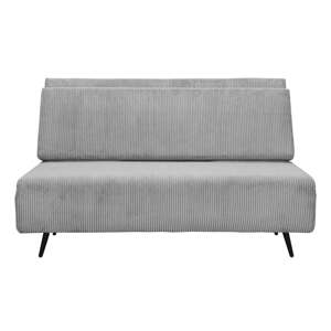 Svijetlo siva sklopiva sofa od samta 140 cm Mallory – Støraa