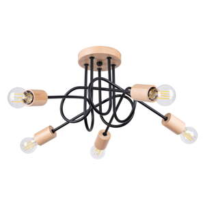 Crna/u prirodnoj boji stropna svjetiljka 15x61 cm Tumber – Nice Lamps