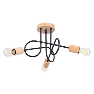 Crna/u prirodnoj boji stropna svjetiljka 14x56 cm Tumber – Nice Lamps