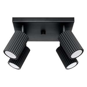 Crna stropna svjetiljka 25x25 cm Gleam – Nice Lamps