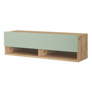 Zelena/u prirodnoj boji TV komoda u dekoru bora 100x29x32 cm – Kalune Design