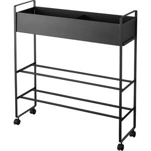 Crni metalni ormar za dječje cipele 74,5x74,5x22 cm Tower – YAMAZAKI