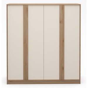 Krem/u prirodnoj boji ormar u dekoru hrasta 180x197,5x53 cm Dennis – Marckeric