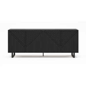 Crna komoda 201x80x40 cm Peta – Marckeric