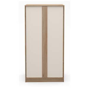 Krem/u prirodnoj boji ormar u dekoru hrasta 90x180x53 cm Dennis – Marckeric