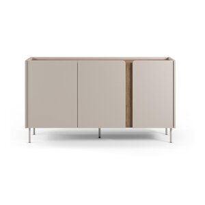 Krem/u prirodnoj boji komoda u dekoru hrasta 150x82,5x40,5 cm Lucile – Marckeric